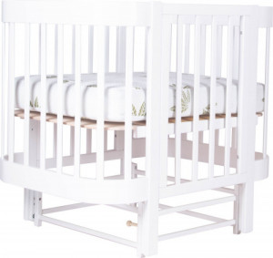 Кроватка Лель Би 185 90*70 (закругленный) белый - фото 1