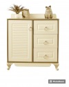 Комод Lovely baby ESLA крем деревянная вставка