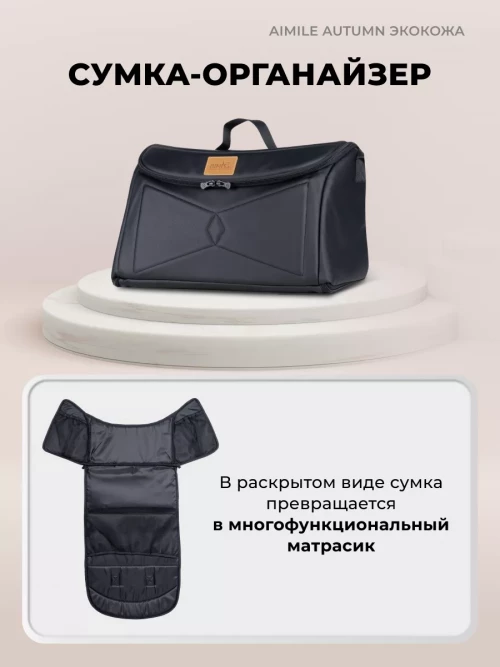 Коляска-трансформер Farfello Aimile Original Autumn 2 в 1 Parisian Night эко