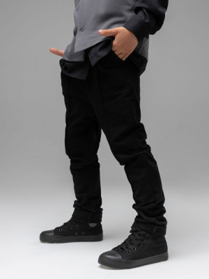 Брюки (Цвет черный, Размер 116-122), 6-411U - фото 1