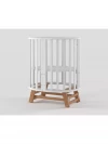 Кроватка-трансформер Incanto Verona 11 в 1 с маятником 125*75 (овал) и 75*75 (круг) белый/бук