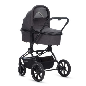 Коляска 2 в 1 Labala Raiz черная рама Stone grey - фото 1