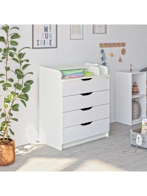 Комод Aton Сириус-2 Wood 804 ПВХ 4 белый - фото 1