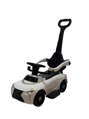 Каталка 606 с ручкой белый