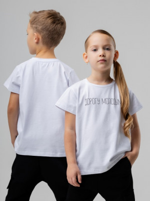 Футболка (Цвет белый, Размер 92-98), 4-399U - фото 1