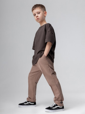 Брюки (Цвет какао, Размер 110-116), 6-411МU - фото 1