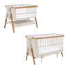 Кровать-трансформер приставная Tutti Bambini CoZee XL 120*60 Scandinavian Walnut/Ecru