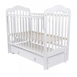 Кроватка Мой малыш 3 120*60 с маятником белый