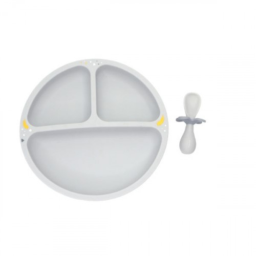 Набор посуды Oribel Cocoon Z тарелка+ложка серый