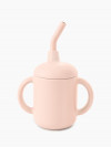 15065, Поильник силиконовый с трубочкой (light pink, 15065)
