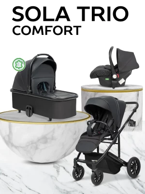 Коляска 3 в 1 Farfello Sola Trio Comfort черный оникс - фото 1