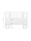 Кроватка-трансформер Indigo Baby Lux без маятника 120*60 (закругленный) белый