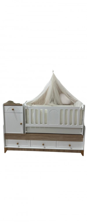 Кроватка-трансформер Lovely Baby Frida 170*60 и 120*60 белый