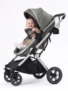 Коляска-трансформер MOWBaby Jasper MB022 3 в 1 Silver Green