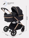 Коляска-трансформер MOWBaby Jasper MB022 3 в 1 Gold Black
