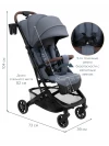 Коляска прогулочная Pituso Mini PU Graphite