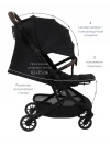 Коляска прогулочная Pituso Mini PU Black