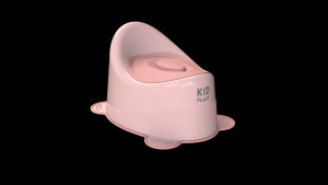 Горшок KidPlast Uniks розовый-т.розовый с т.розовой крышкой