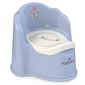 Горшок KidWick Королевский фиол-т.фиол/белый с белой крышкой