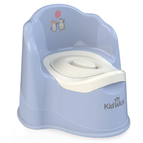 Горшок KidWick Королевский фиол-т.фиол/белый с белой крышкой