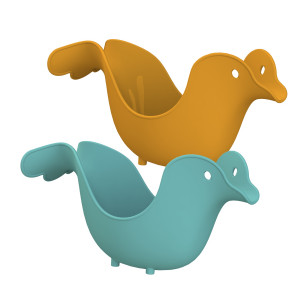 Ковш для купания KidPlast Птица оранжевый бирюзовый