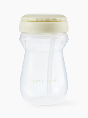 14011, Поильник для кормления с трубочкой 360 мл. (cream, 14011)