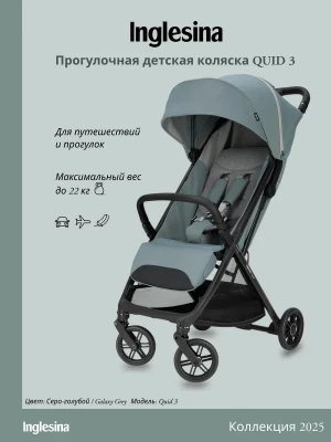 Коляска прогулочная Inglesina Quid 3 Galaxy Grey