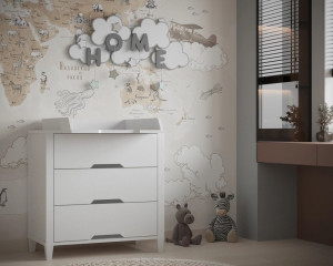 Комод Incanto Hollie 800/3 МДФ белый